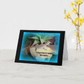 Gedekte Dragon Birthday Time Kaart (Gele Bloem)