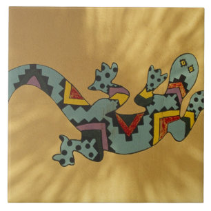 Gedekte gekko hagedis op de muur, Tucson, Arizona, Tegeltje