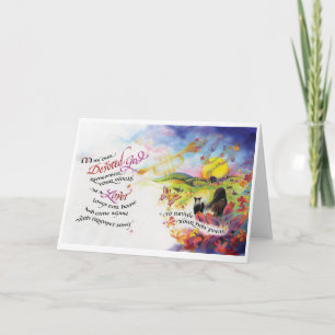 Gedekte God/Lover, 5-inch x7 gevouwen Wenskaart Kaart