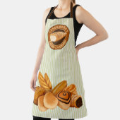 Gedekte Goodies Pastry Bread Baker Green Stripe Schort (Insitu)