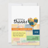 Gedekte harten, partij bij de Thanksgiving Kaart (Voorkant)
