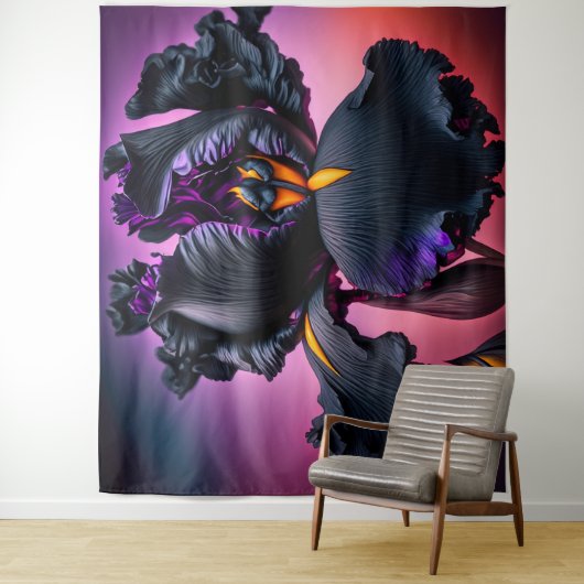 Gedekte Iris Wandkleed (In situ)