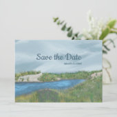 Gedekte kant slaat de datum op save the date (Staand voorkant)