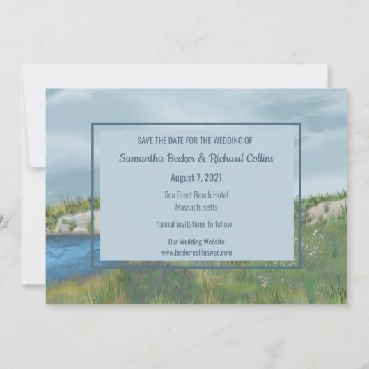 Gedekte kant slaat de datum op save the date (Achterkant)