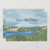 Gedekte kant slaat de datum op save the date (Voorkant / Achterkant)