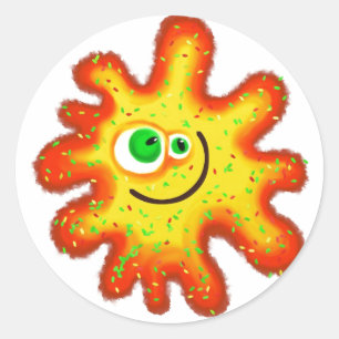 Gedekte kiem ronde sticker