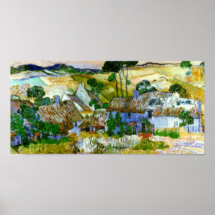 Gedekte kramen van een Hill Van Gogh Fine Art Poster