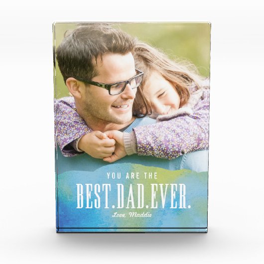 Gedekte liefde Beste vader ooit fotoblok (Voorkant)