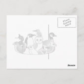 Gedekte Merganser Briefkaart (Achterkant)