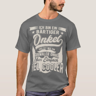 Gedekte oom met cadeau voor baarden t-shirt