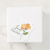 Gedekte Oranje Waterverf bloemen Labels (In situ)