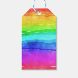 Gedekte regenboog cadeaulabel