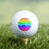 Gedekte regenboog golfballen (Insitu Shirt)