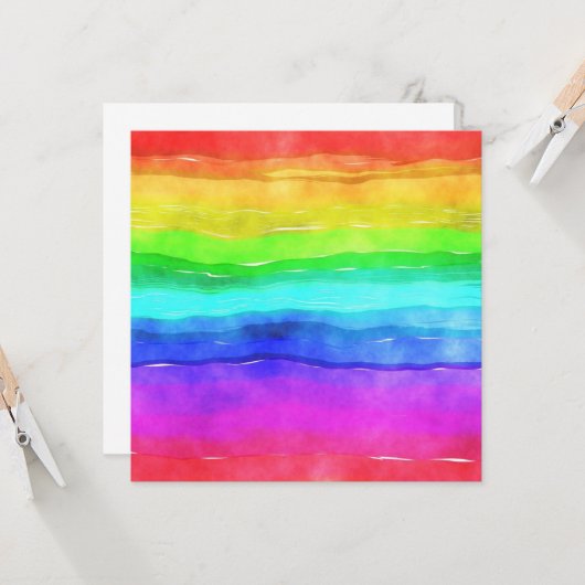 Gedekte regenboog kaart (Voorkant / Achterkant in situ)