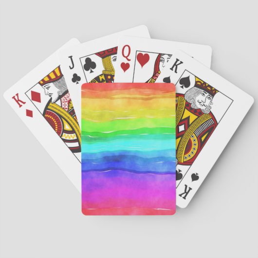 Gedekte regenboog pokerkaarten (Achterkant)