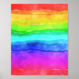 Gedekte regenboog poster
