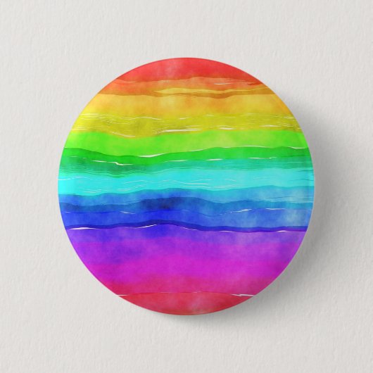 Gedekte regenboog ronde button 5,7 cm (Voorkant)