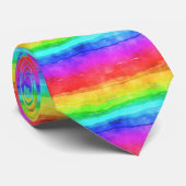 Gedekte regenboog stropdas (Opgerold)