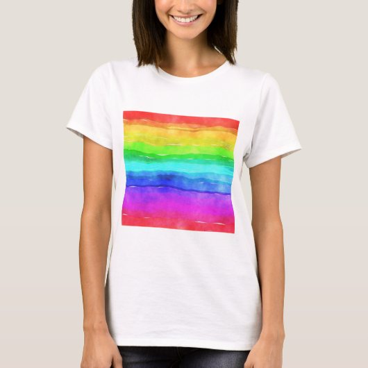 Gedekte regenboog t-shirt (Voorkant)