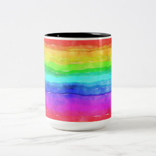Gedekte regenboog tweekleurige koffiemok