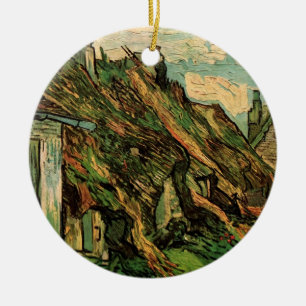 Gedekte zandsteen Cottages van Vincent van Gogh Keramisch Ornament