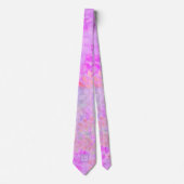 Gedemd Amethyst Raspberry vertrekt Monogram Wedden Stropdas (Voorkant)