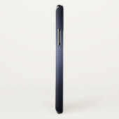 Gedemd blauw metalen borstel aluminium blik Case-Mate iPhone case (Achterkant / rechts)