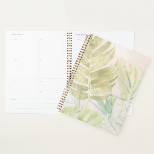 Gedemde tropische bladeren planner (Display)