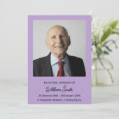 Gedempeld Lavendel Herdenkingsprogramma Overlijden Programma (Staand voorkant)