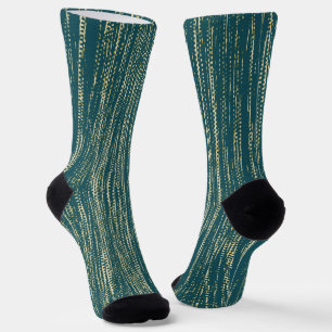 Gedempeld Onderdanig Licht Teal Abstract Patroon Sokken