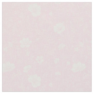 Gedempeld Roze En Witte Wilde Bloem Patroon Stof