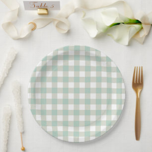gedempt Classic Gingham Check Pset Pattern Papieren Bordje