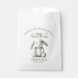Gedempt gevulde konijntje BABY SHOWER Bedankzakje
