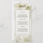 Gedempt groen blad gepersonaliseerde bruiloft menu kaart (Voorkant)