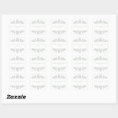gedempt groen Lijst Elegant Script Vierkante Sticker (Vel)