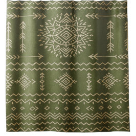 Gedempt Sage Green Douchegordijn