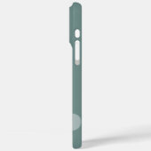 gedempte Blauwgroen lettervorm Case-Mate iPhone Case (Achterkant / Links)