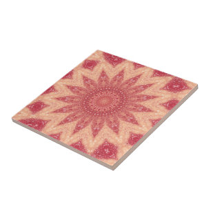 Gedempte bloemen Boho Magic Tegeltje