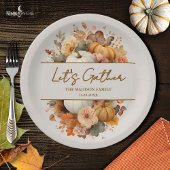 Gedempte bloemen Thanksgiving papier Bord