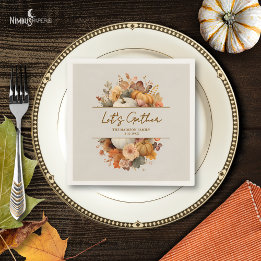 Gedempte bloemen Thanksgiving Papier servet
