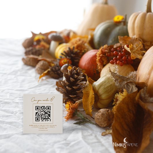 Gedempte bloemen Vierkant RSVP Kaart invoegen met Vierkante Visitekaartje