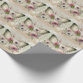Gedempte bloemvlinder cadeaupapier (Hoek)