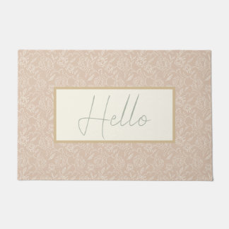 Gedempte Blush Schetste Pioenen Bloemen Deurmat