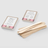 Gedempte Blush & Tan Pearl Lint Bruiloft Programma Handwaaier (Niet-gemonteerd)