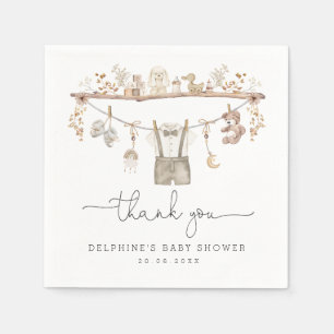 Gedempte Bohemian Baby Kleding Jongen Baby shower Servet