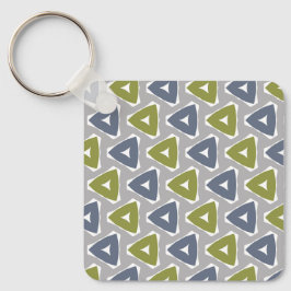 Gedempte Boho Driehoek Sleutelhanger