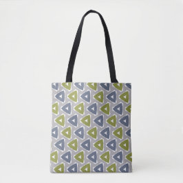 Gedempte Boho Geometrisch Patroon Draagtas