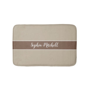 Gedempte Elegantie - Calm Stone Name Bath Mat