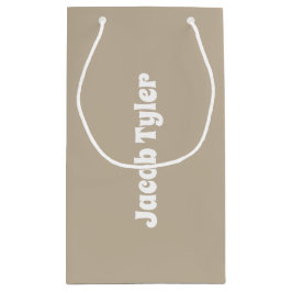 Gedempte elegantie - Calm Stone Name Gift Bag Klein Cadeauzakje