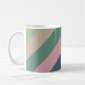 Gedempte elegantie - diagonaal gestreept koffiemok (Links)